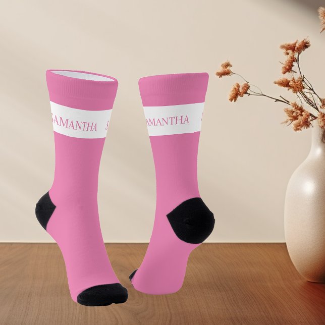 Personalised Name Monogram Basic Minimalistic    Socks (Creator Uploaded)