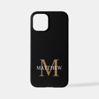 Personalised Name Monogram Black
