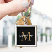 Personalised Name Monogram Black