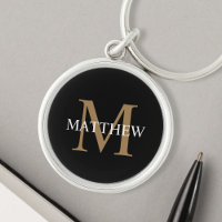 Personalised Name Monogram Black