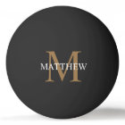 Personalised Name Monogram Black