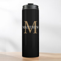 Personalised Name Monogram Black