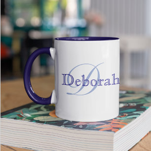 Personalised Name / Monogram Blue Mug