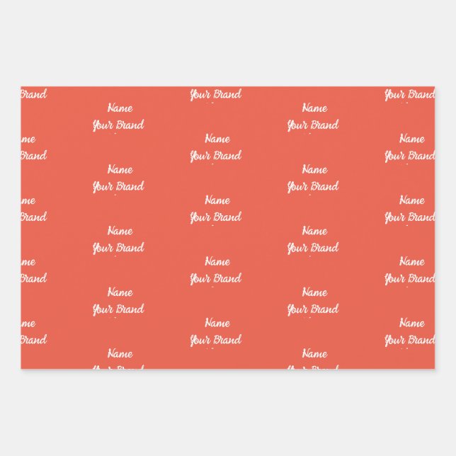 Personalised Name Monogram Business Wrapping Paper (Front)