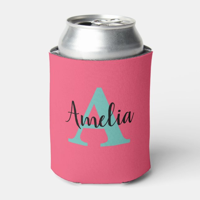 Personalised Name Monogram  Can Cooler (Can Front)