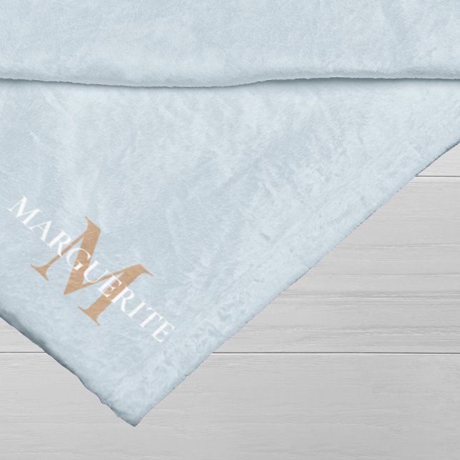 Personalised Name Monogram Fleece Blanket (Creator Uploaded)