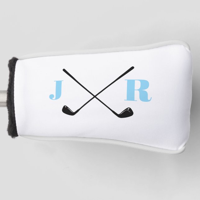 Personalised Name Monogram Golf Club Head Cover (Front)
