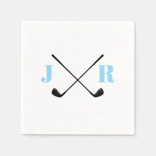 Personalised Name Monogram Golf Club Napkin
