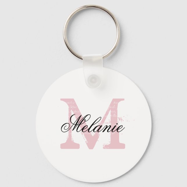 Personalised name monogram letter keychains (Front)