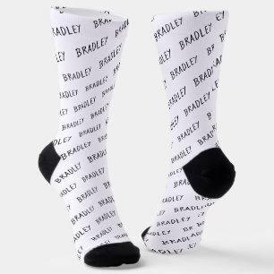 Personalised Name Monogram Pattern Socks