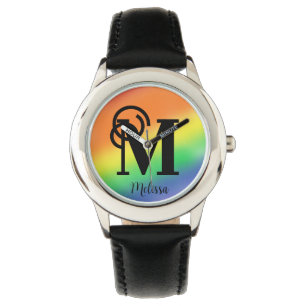 Personalised Name Monogram Rainbow  Watch