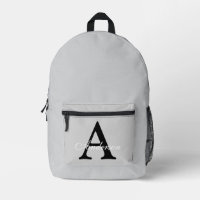 Personalised Name Monogram Silver Background