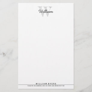 Personalised Name Monogram Stationery