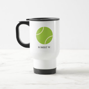 Personalised Name Monogram Tennis Travel Mug