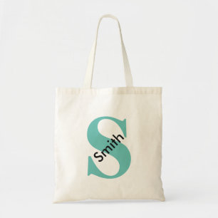 Personalised name monogram tote bag