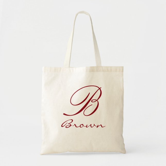 Personalised name monogram tote bag (Front)