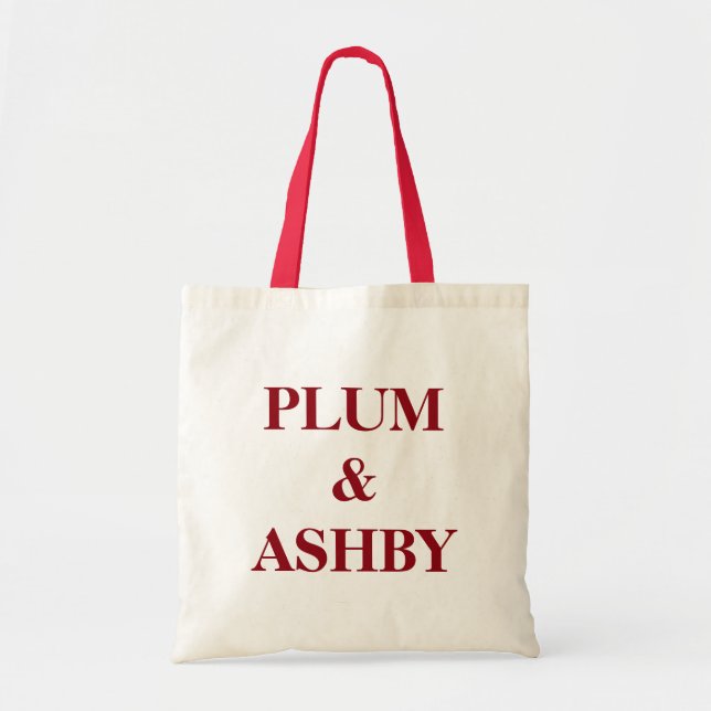 Personalised name monogram tote bag (Front)