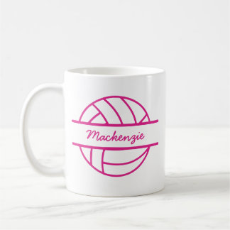 Personalised Name Monogram Volleyball Coffee Mug