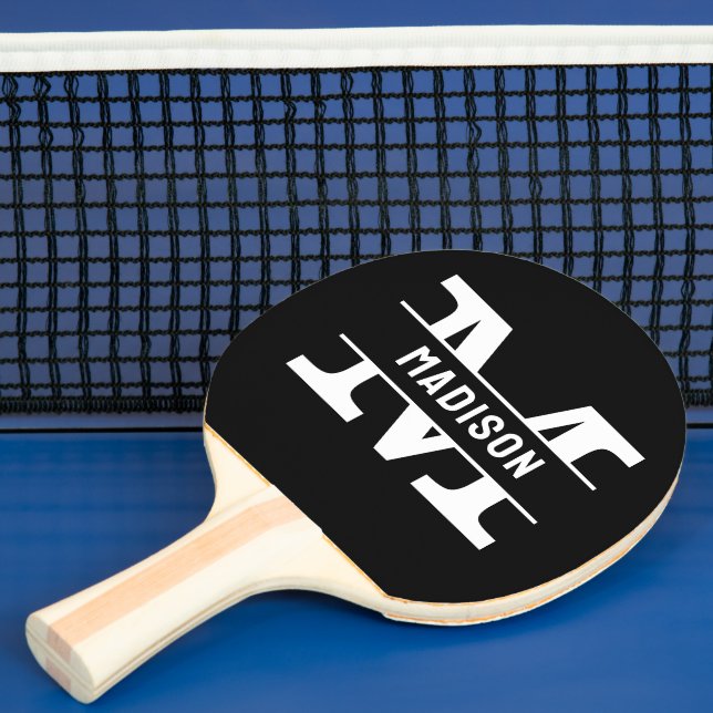 Personalised Name Monogramm Table Tennis Rackets Ping Pong Paddle (Insitu)