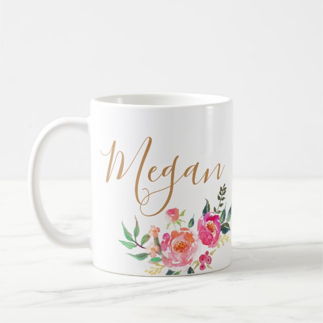 personalised name monogrammed too coffee mug (Left)