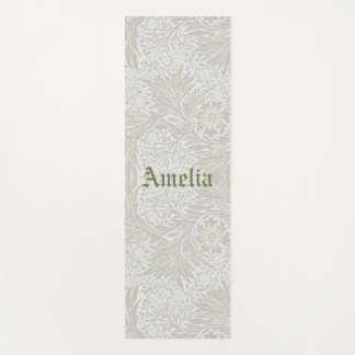 Personalised Name Morris Foliage Pattern Yoga Mat