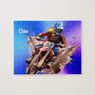 Personalised name Motocross Puzzle