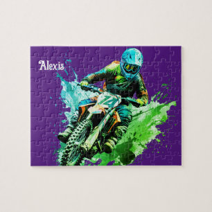 Personalised name Motocross Puzzle