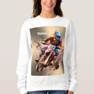 Personalised name Motocross Puzzle Sweatshirt