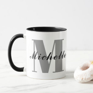 Personalised Name Mug, Custom Monogram Initial Gif Mug