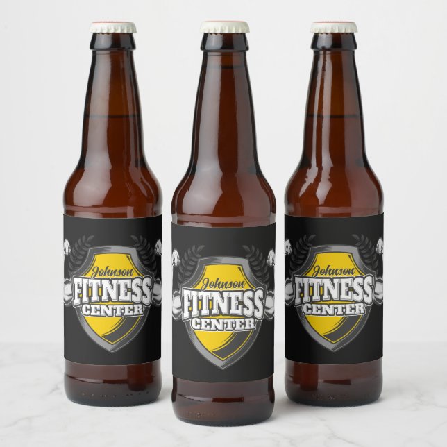 Personalised NAME Muscle Fitness Trainer Gym Beer Bottle Label (Bottles)