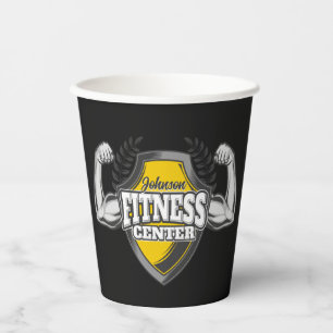 Personalised NAME Muscle Fitness Trainer Gym Paper Cups