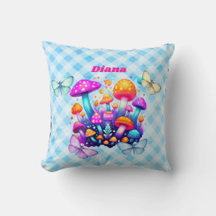 Personalised name Mushroom Cushion