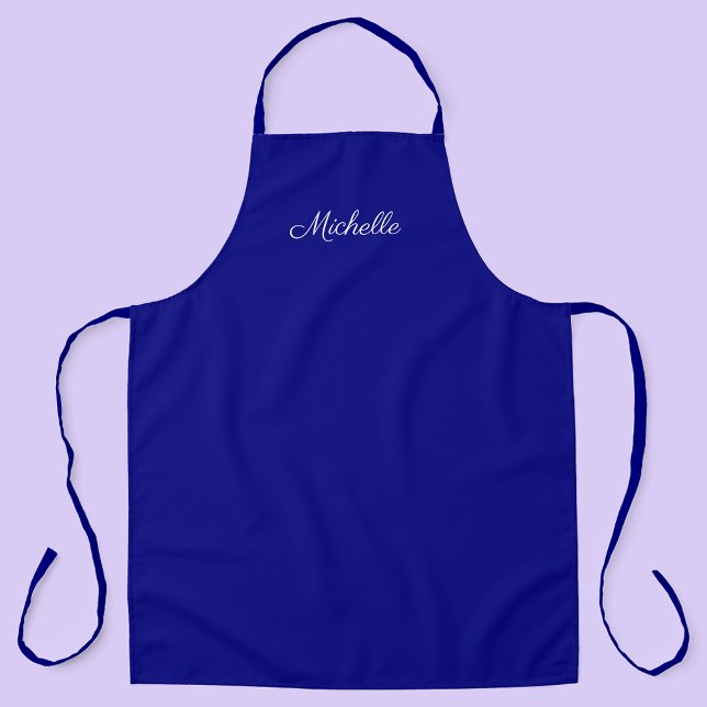 Personalised Name Navy Blue Chefs Apron (Creator Uploaded)