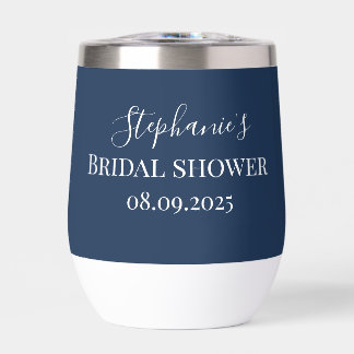 Personalised Name Navy Blue Script Monogram