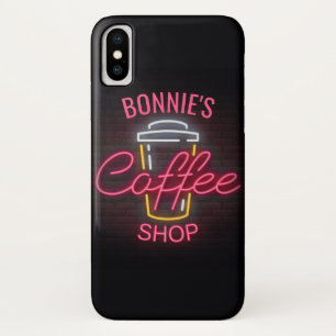 Personalised NAME Neon Style Coffee Shop Custom Case-Mate iPhone Case