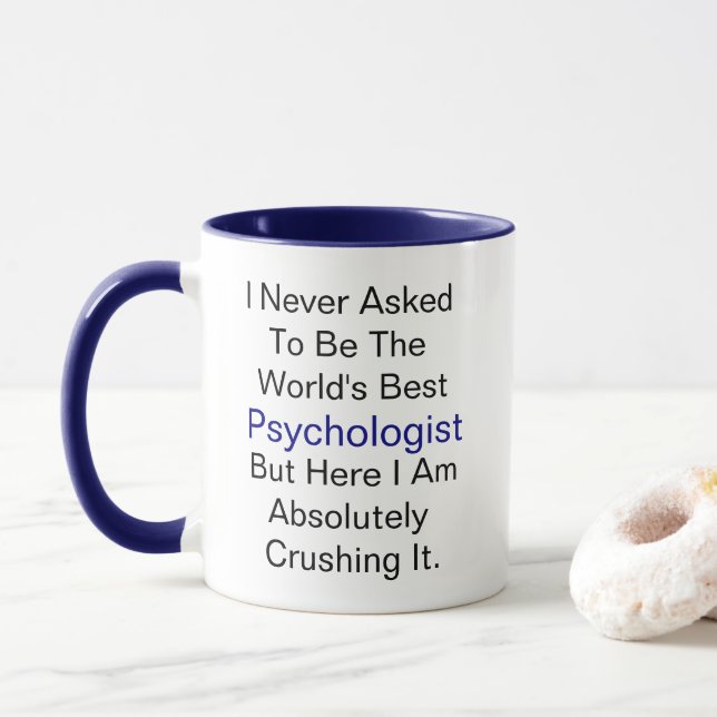 Personalised name never asked to be best Actress Mug (With Donut)