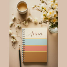 Personalised Name Notebook- Summer Stripes Journal