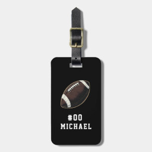 Personalised Name & Number American football       Luggage Tag