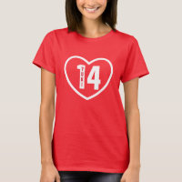 Personalised Name, Number, & Colours Yuki 14 Heart