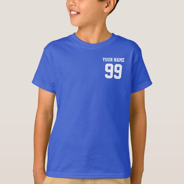 Personalised Name Number Custom Sport Team Jersey T-Shirt (Front)