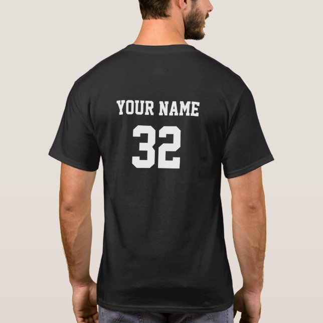 Personalised Name Number Front Back  T-Shirt (Back)