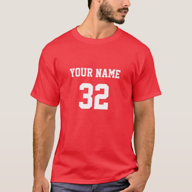 Personalised Name Number Front Back  T-Shirt (Front)