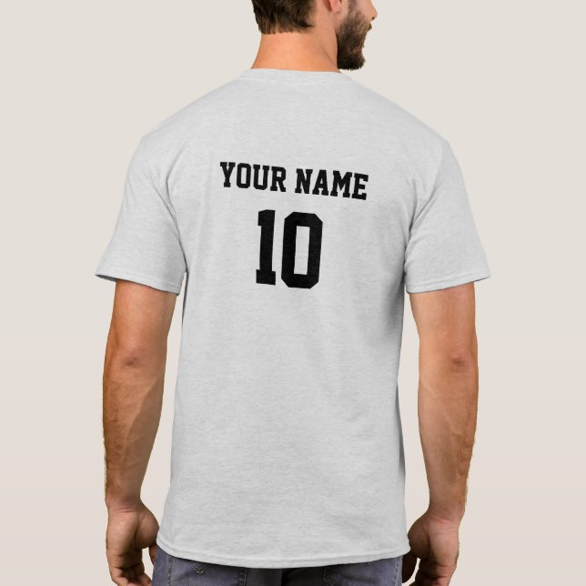 Personalised Name Number Front Back  T-Shirt (Back)