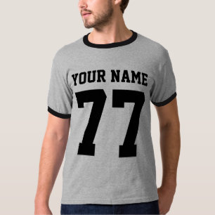 Personalised Name + Number Sports Jersey T-Shirt