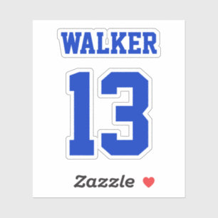 Personalised Name & Number Sticker for Players