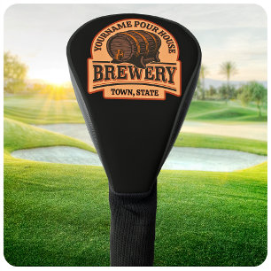 Personalised NAME Old Oak Barrel Beer Keg Brewery  Golf Head Cover