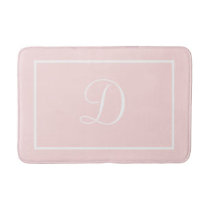 Personalised name or initial pink  bath mat
