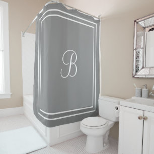 Personalised name or initial shower curtain