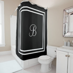 Personalised name or initial shower curtain