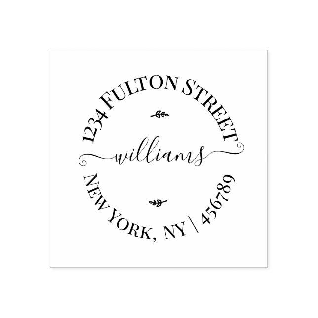 Personalised Name or Logo Return Address Rubber Stamp (Imprint)